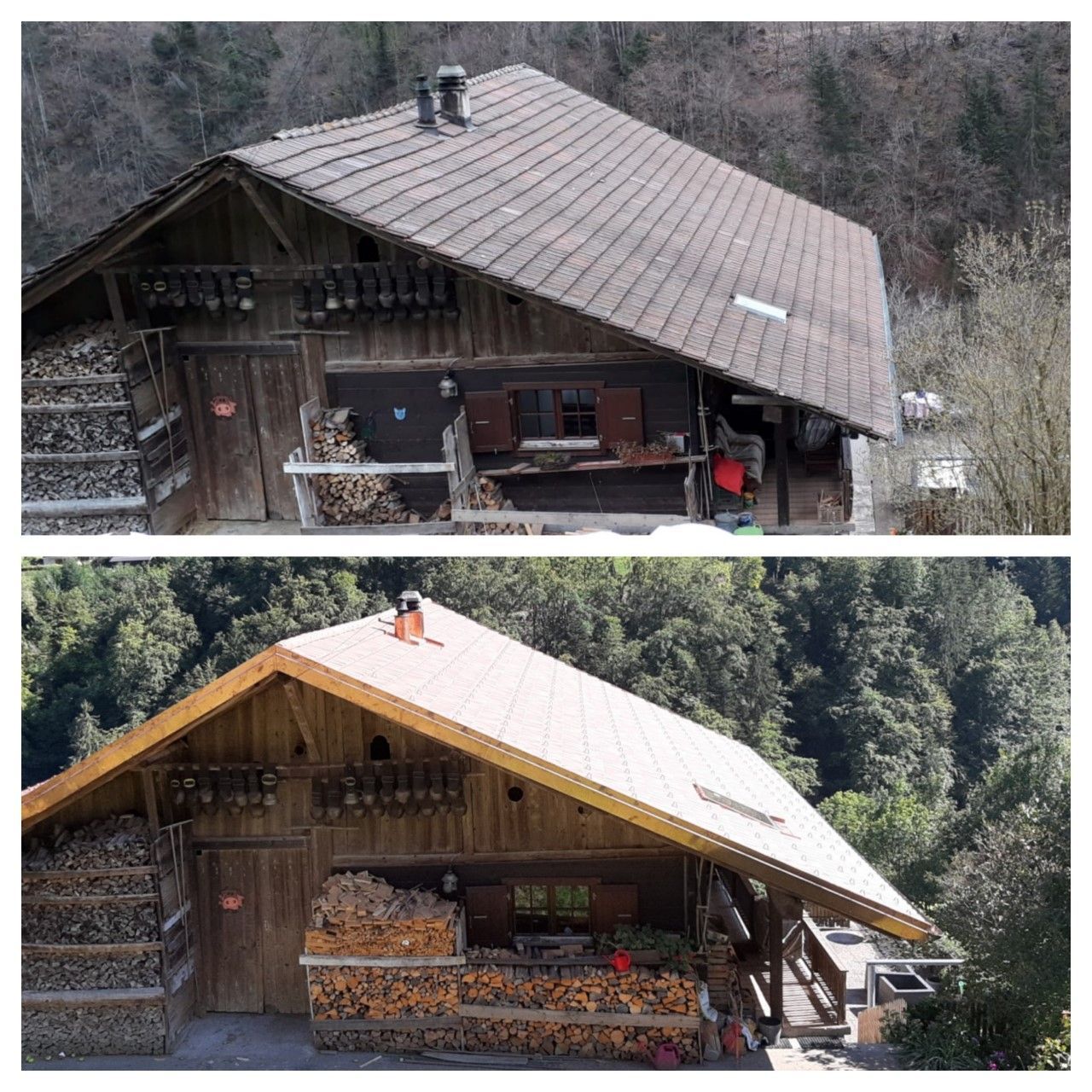 Rénovation complète d'un toit d'environ 300m2