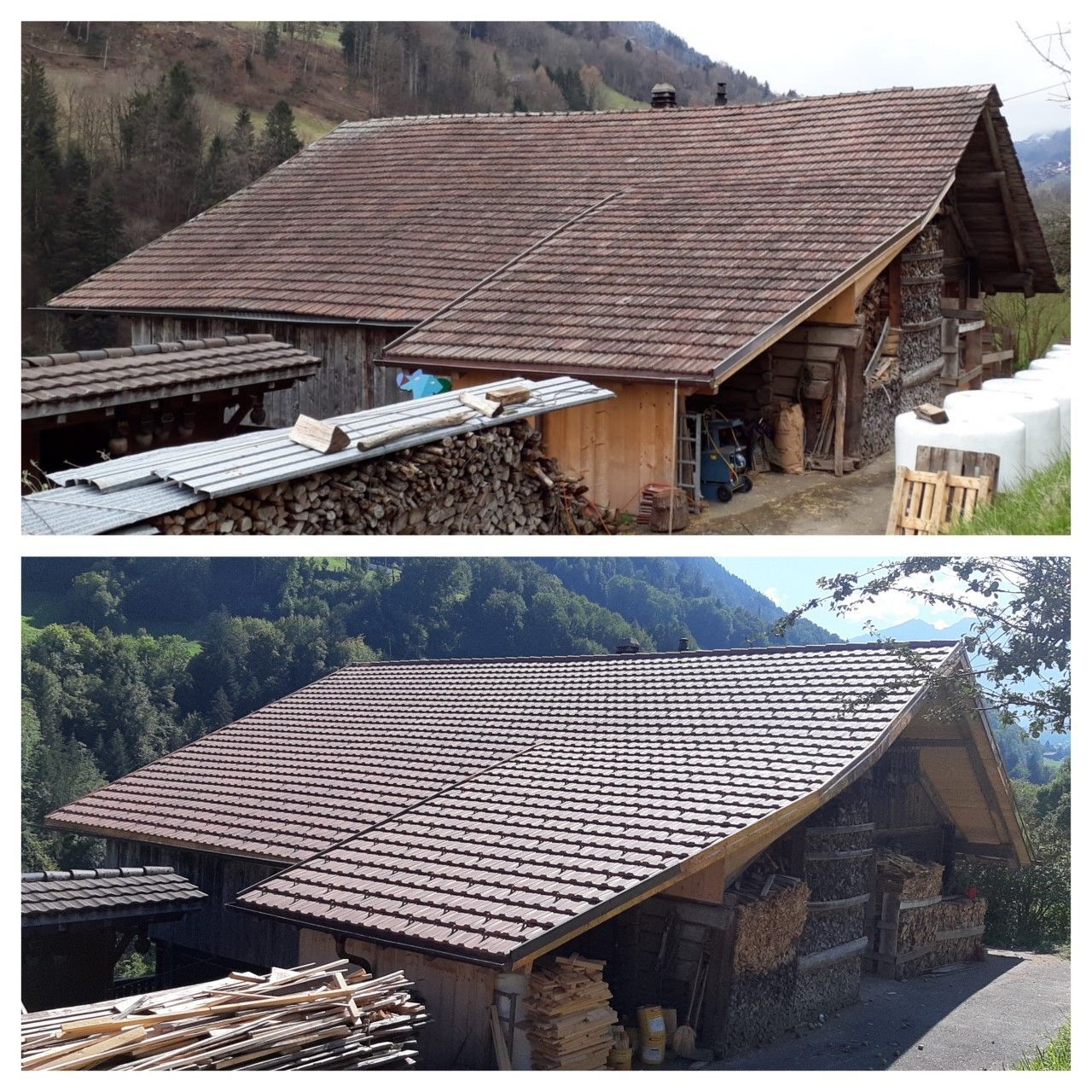 Rénovation complète d'un toit d'environ 300m2