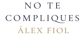 Portada del libro con el título “Noe Compliquees” y el nombre del autor “Alex Fiol” en letra serif.