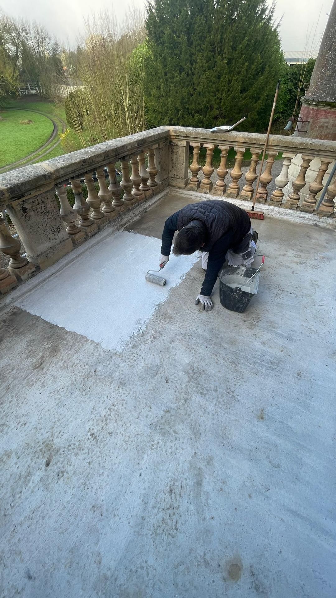 Peinture d'une terrasse