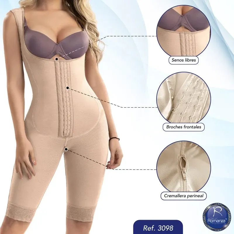 Una prenda de compresión de cuerpo entero de color beige