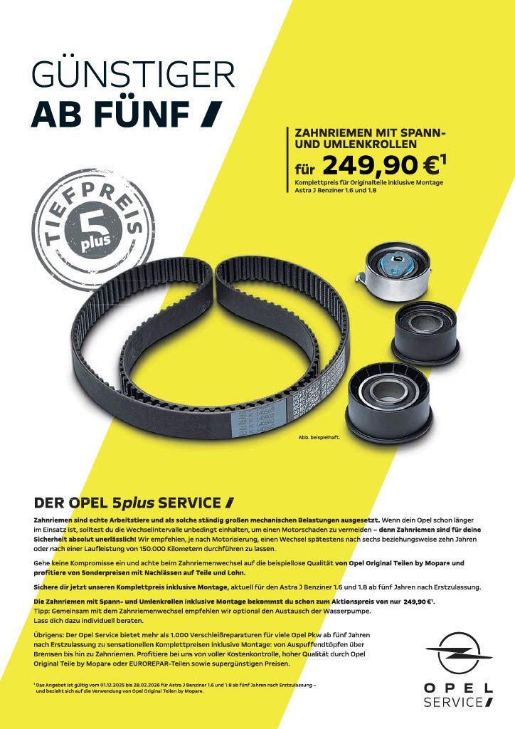 Der Opel 5plus Service