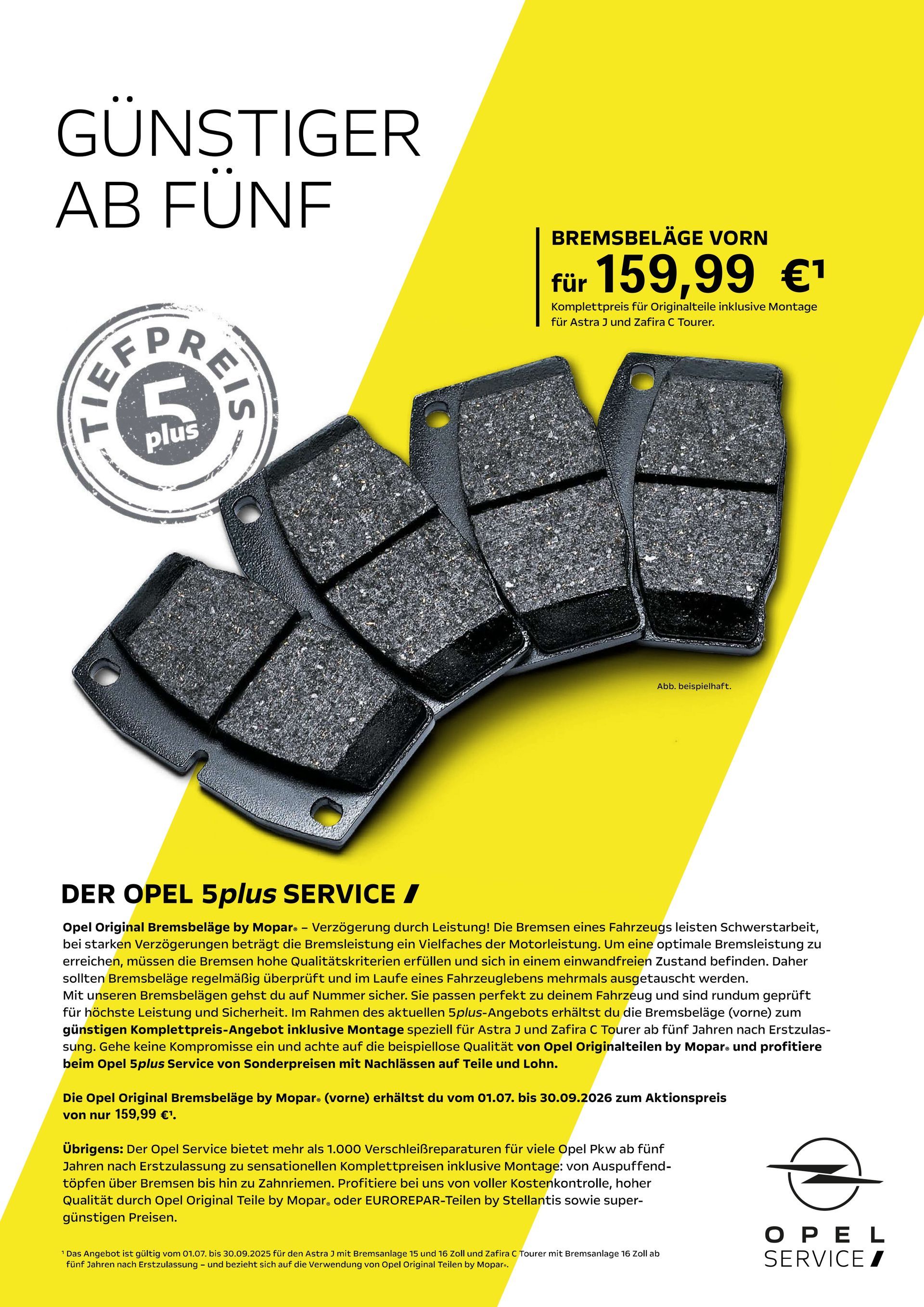 Angebot - Der Opel 5plus Service