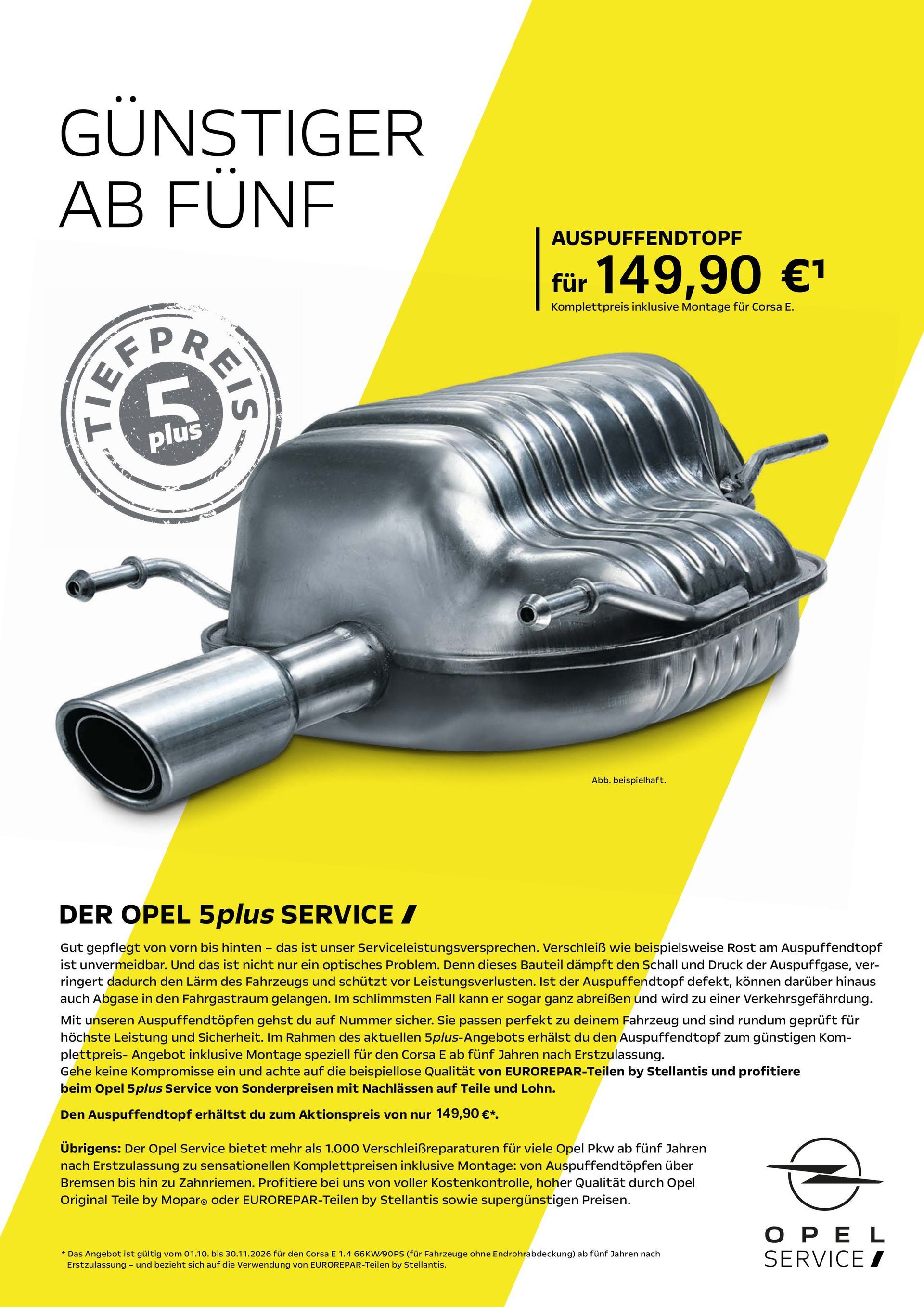 Angebot - Der Opel 5plus Service