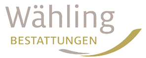 Ein Logo für Wahlbestattungen mit einem goldenen Pfeil