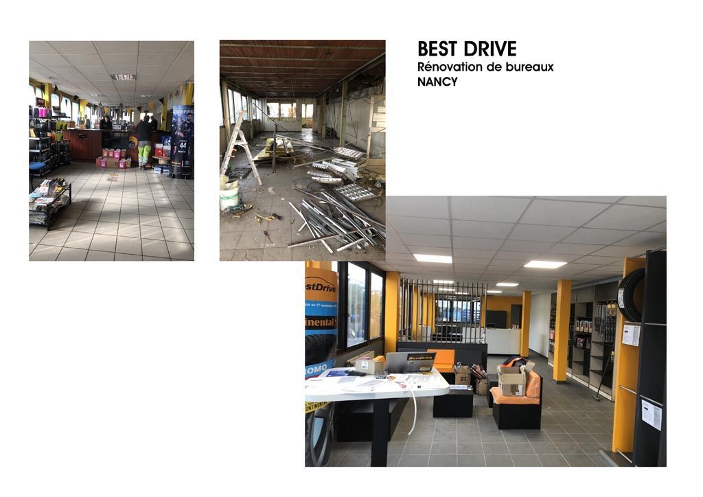 Best Drive, rénovation de bureaux, Nancy