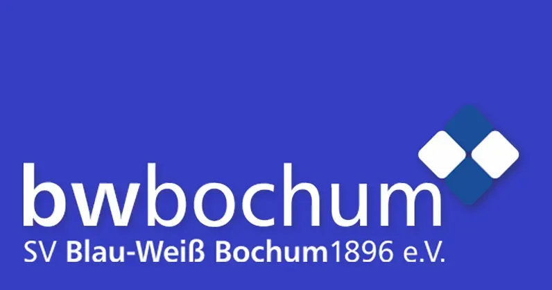 Logo für bwbochum, SV Blau-Weiß Bochum 1896 eV, in Weiß auf blauem Hintergrund