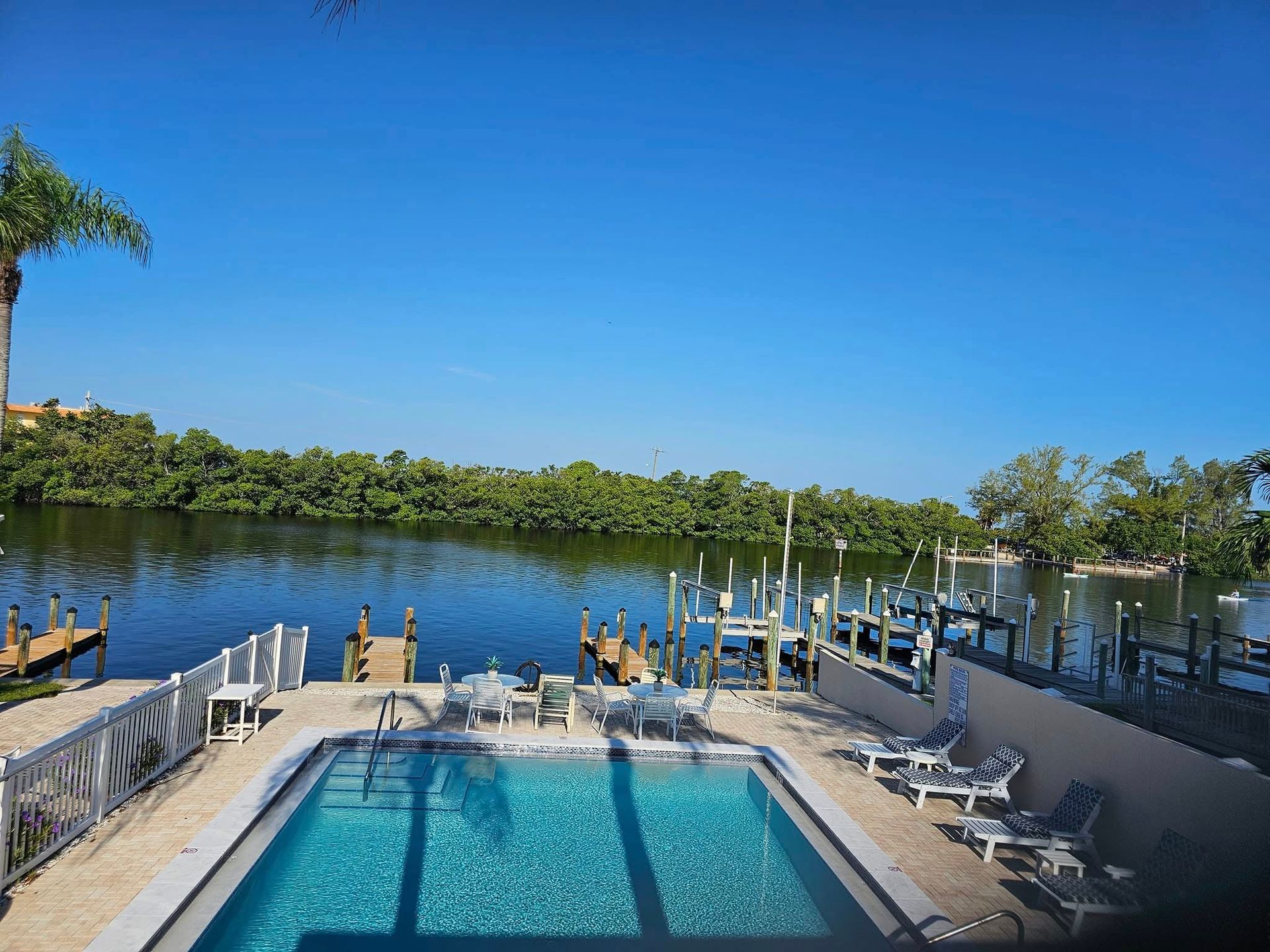 Image of a pool near a lake
