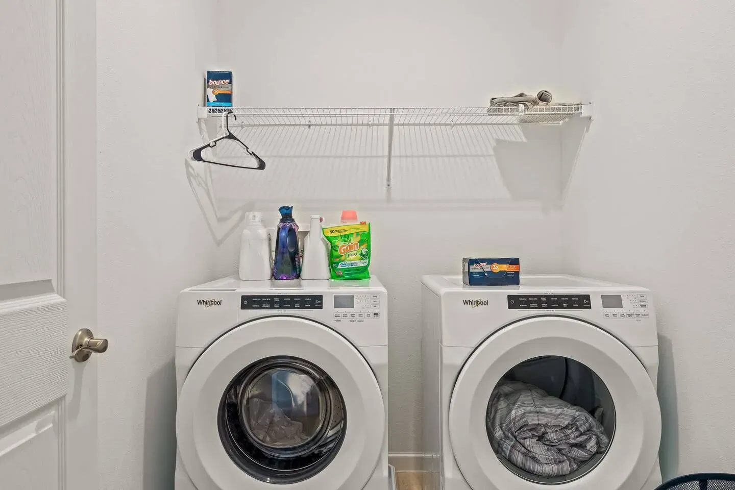 Two full size washer and dryers for your needs.