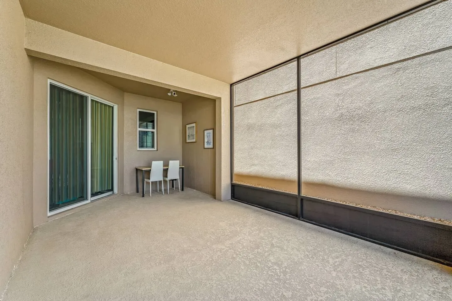 closed patio for a nice sun room feel.