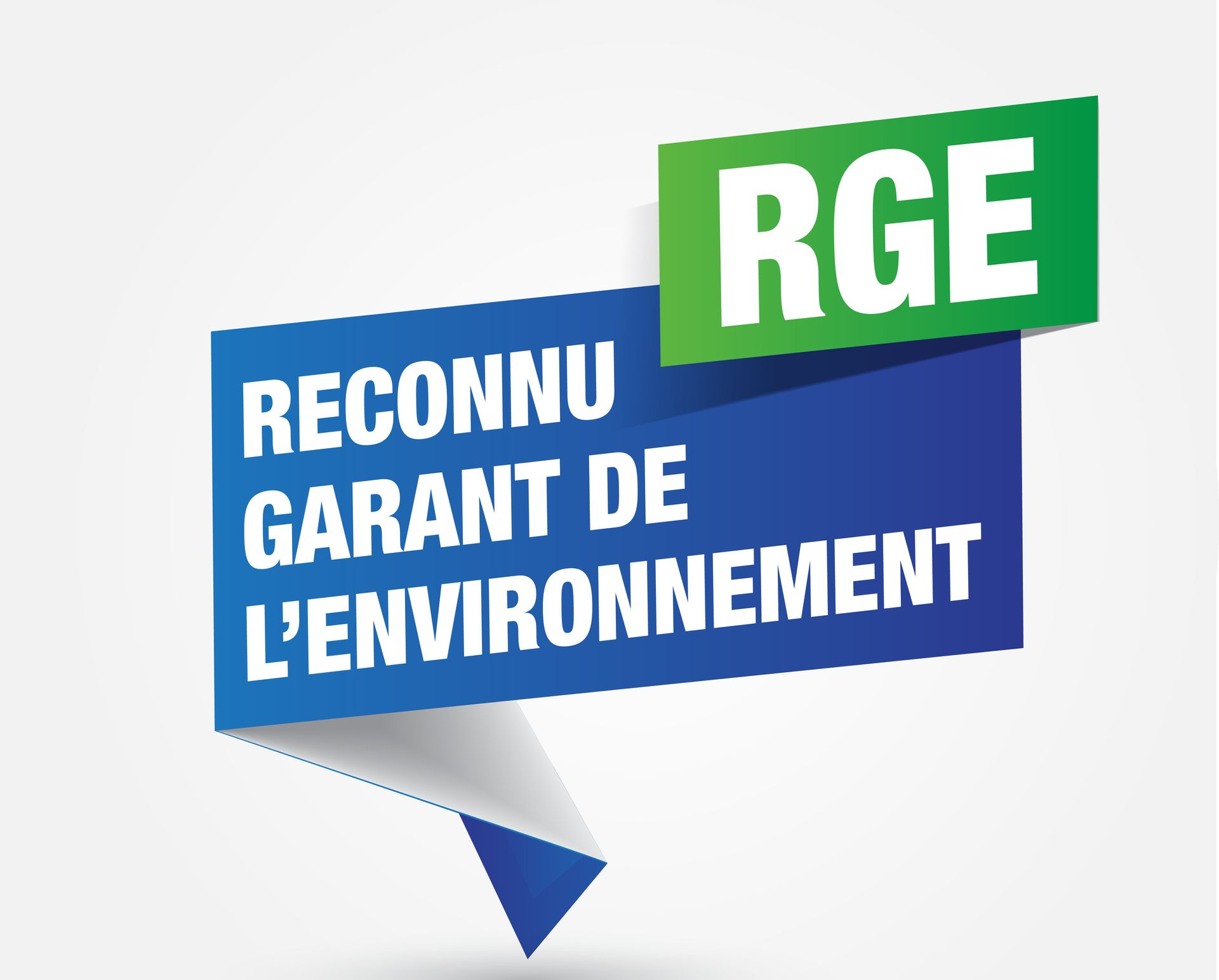 Un message : RGE - Reconnu Garant de l'Environnement