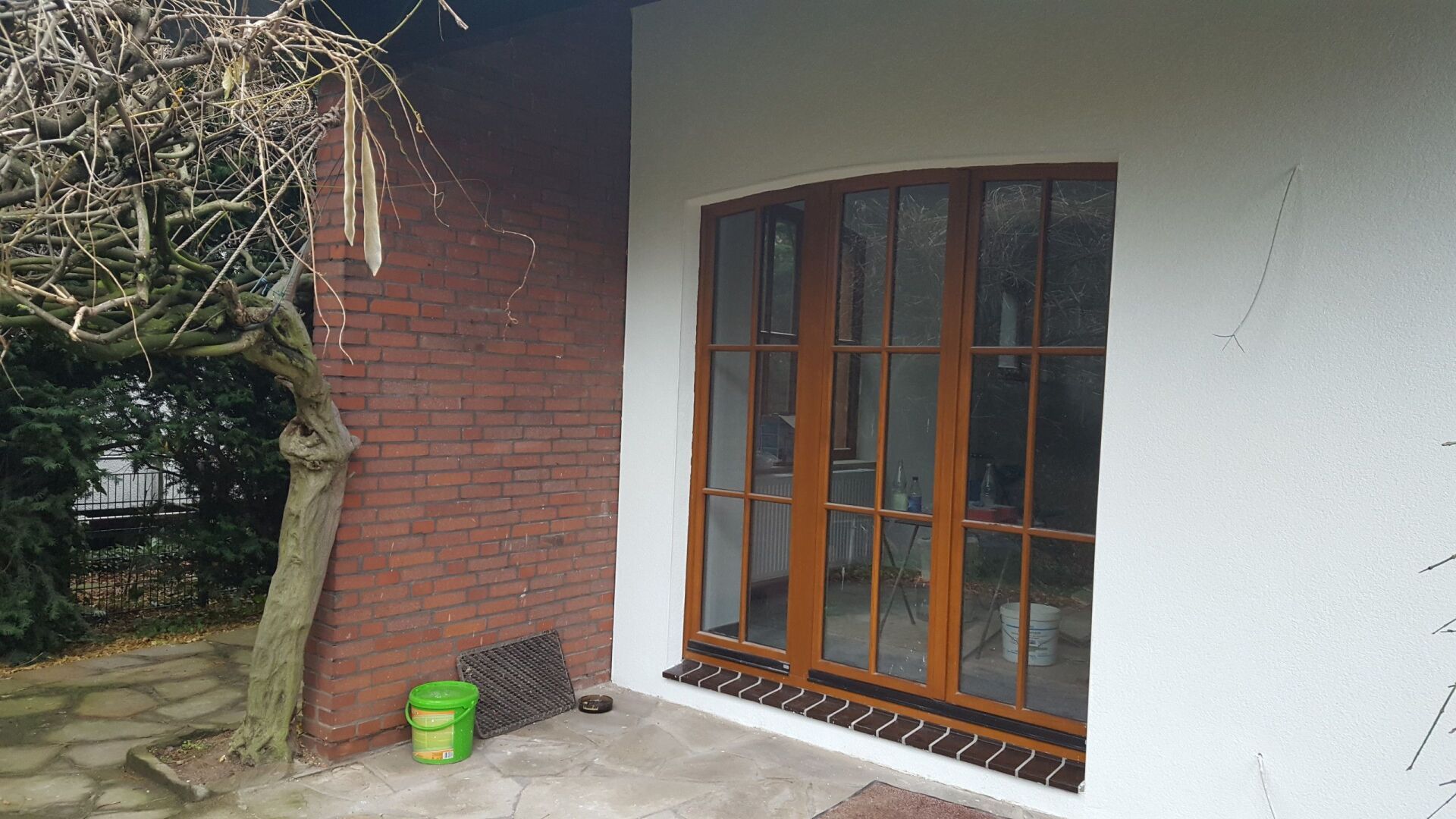 Terrassentür aus Holz von aussen