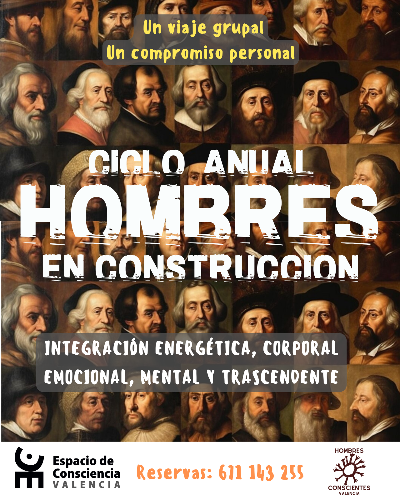 A poster for ciclo anual hombres en construccion