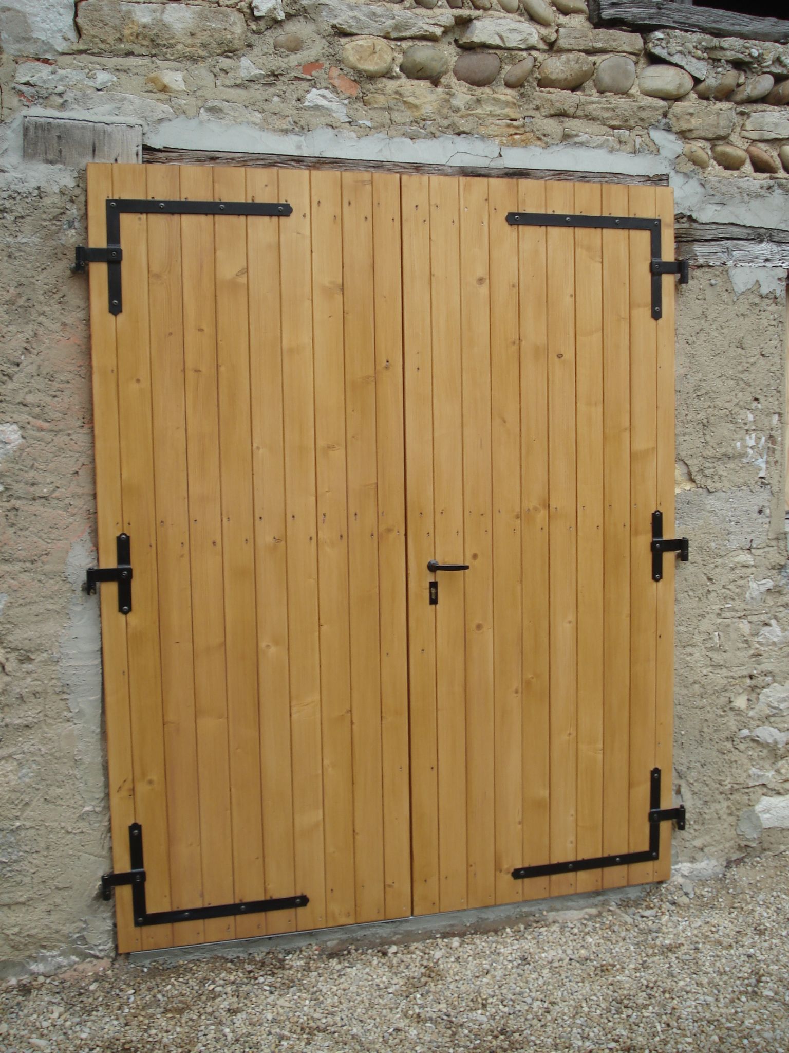 Porte grange en bois