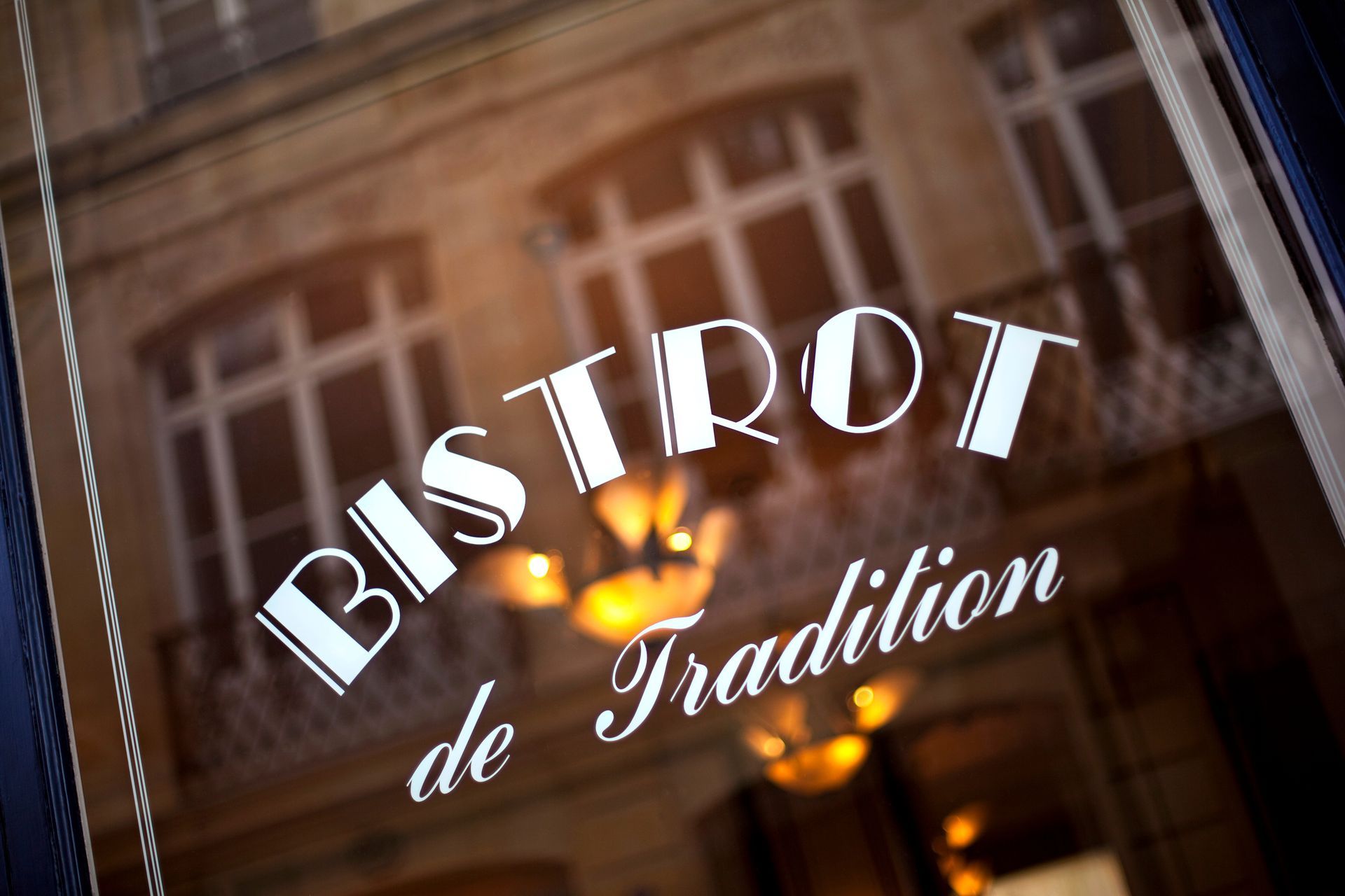 Vitrine du Bistrot de Tradition.