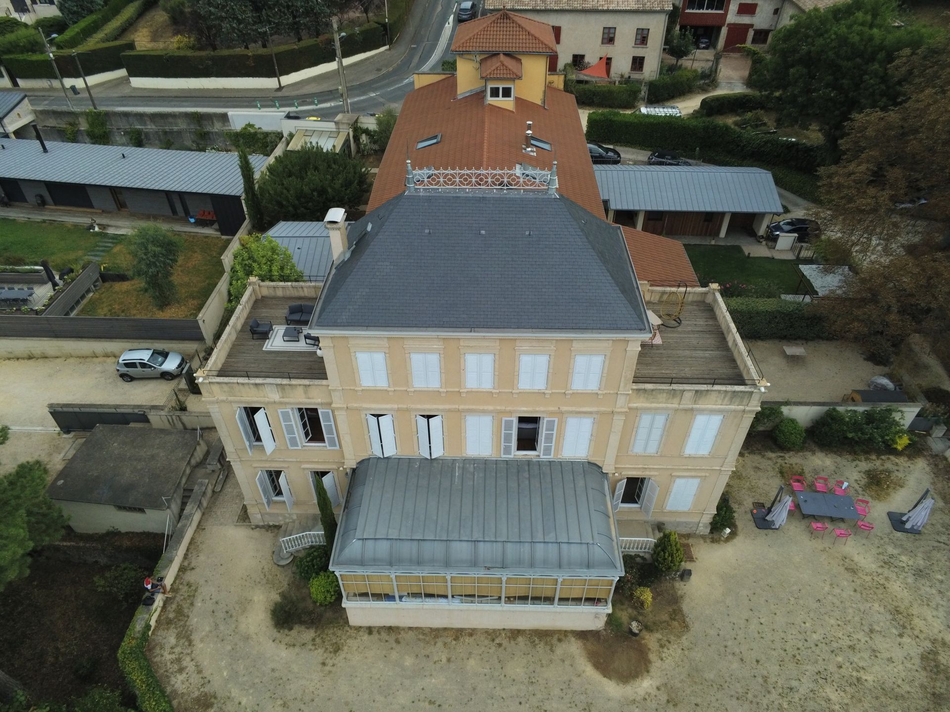 Patrimoine Maison de maître du 18e siècle. - Couverture Ardoise Naturelle