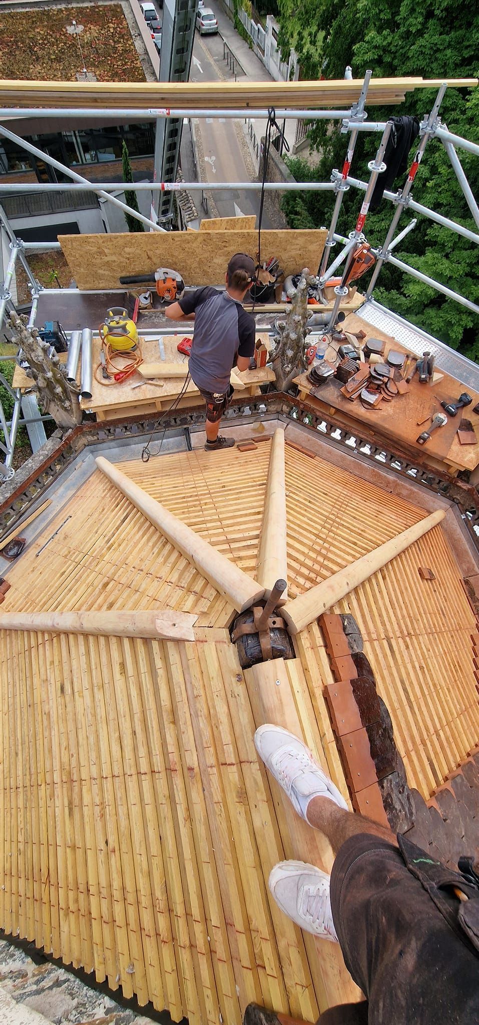 Charpente traditionnelle - Restauration du Chœur d'une Chapelle