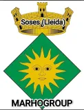 Un logotipo para Marhogroup muestra un sol y un castillo.