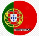 Un círculo con la bandera de Portugal en él.