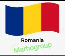 La bandera de Rumania ondea en el viento.