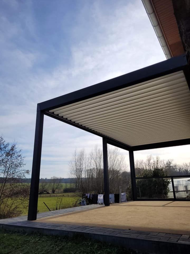 Pose d'une pergola