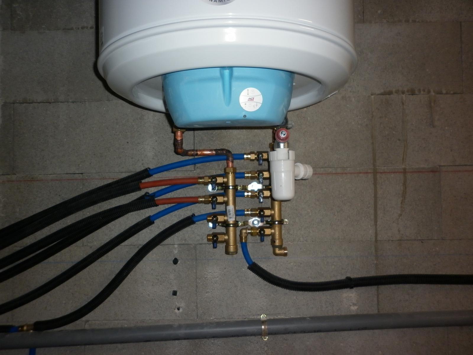 réseau d'installation d'un chauffe-eau