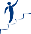 Icon Person steigt Treppe hoch