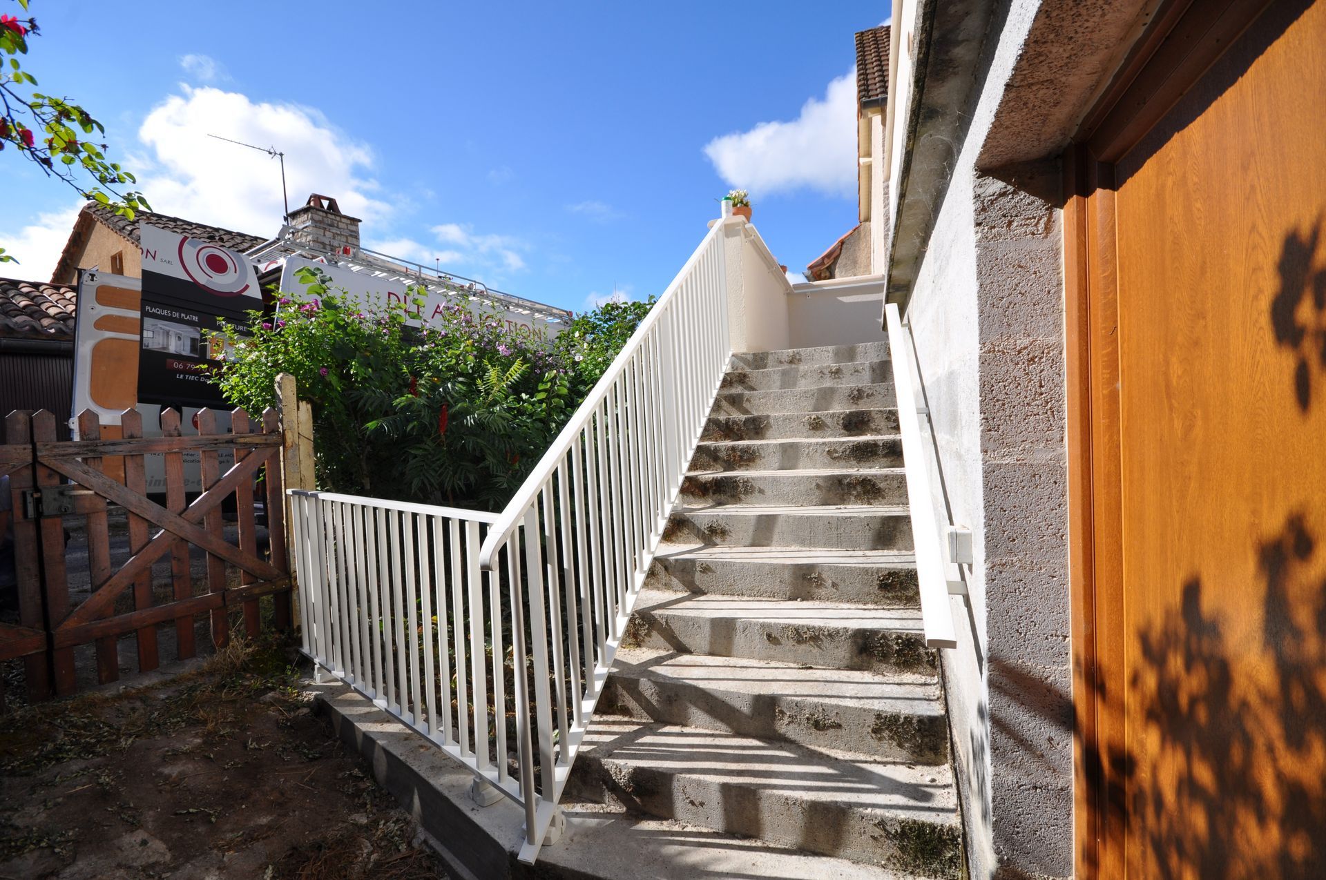 Garde-corps sur des escaliers