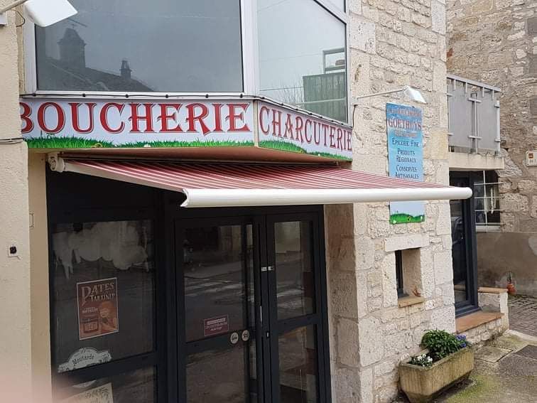 Store banne d'une boucherie