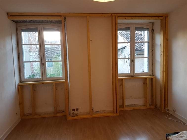 Doublage des murs d'une habitation