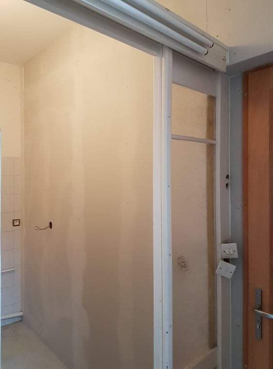 Murs en cours d'isolation