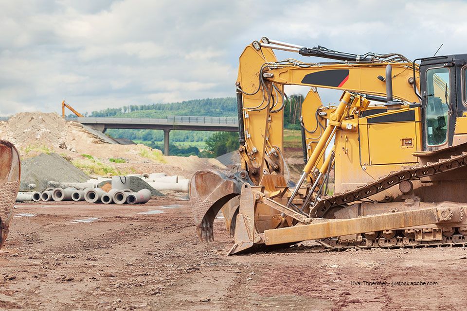 Bagger von Georg Väth GmbH & Co. KG im Einsatz
