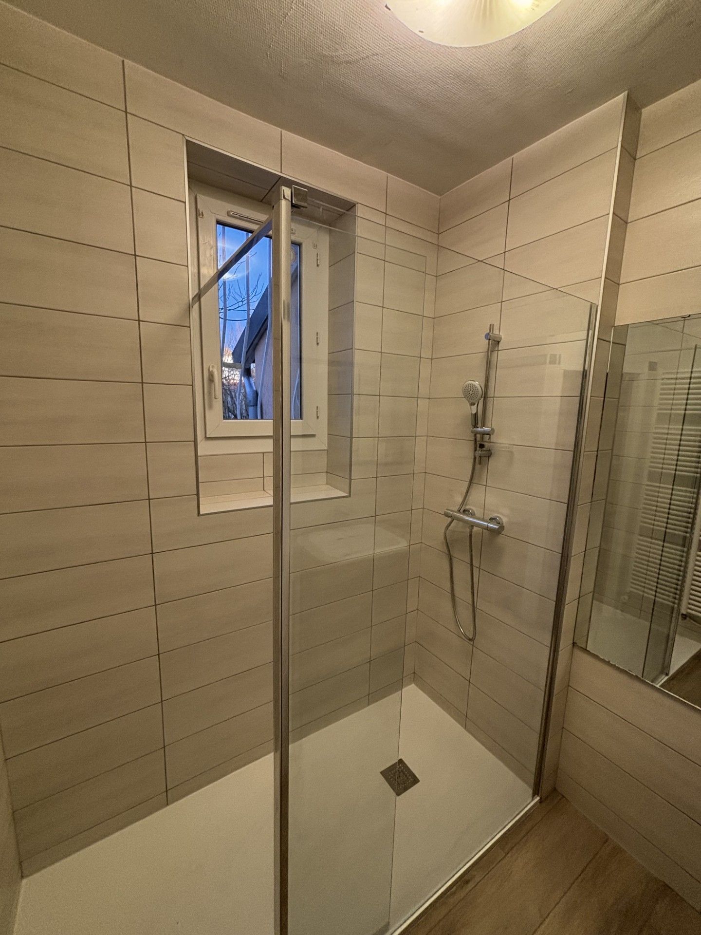 Une douche à l'italienne.