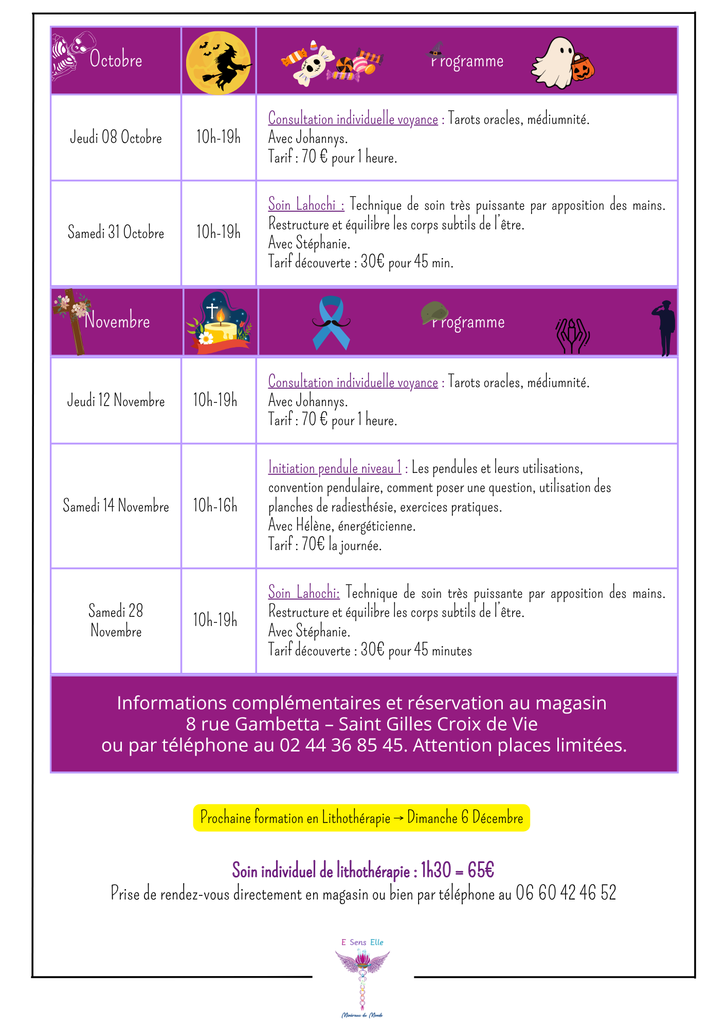 Un tableau répertoriant les événements de l'église pour le mois de mai, incluant les dates, les heures et les descriptions des services et des programmes.