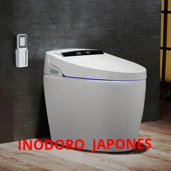 Un inodoro blanco con la palabra