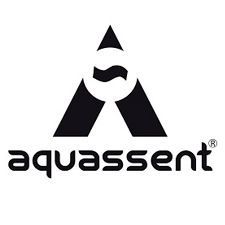 Es un logotipo para una empresa llamada aquassent.