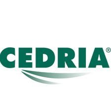 Es un logotipo para una empresa llamada cedria.