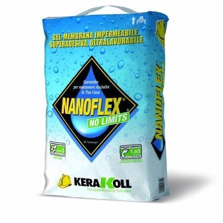 Una bolsa de nanoflex no limits de kerakoll