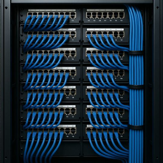 Une armoire comprenant un réseau informatique