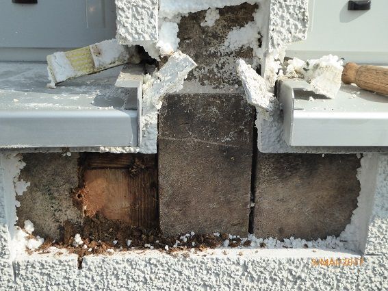 Schäden unter dem Außenputz