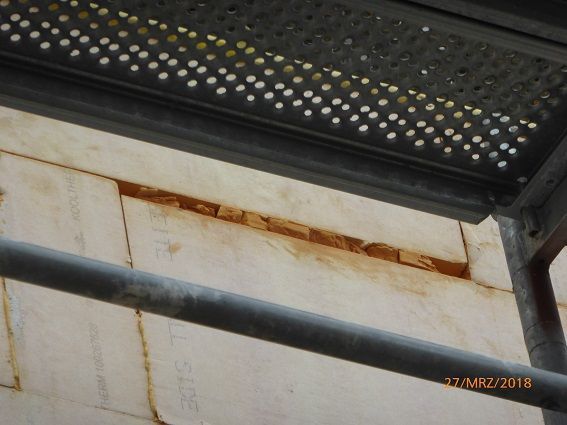 Schadstellen in der Wärmedämmung