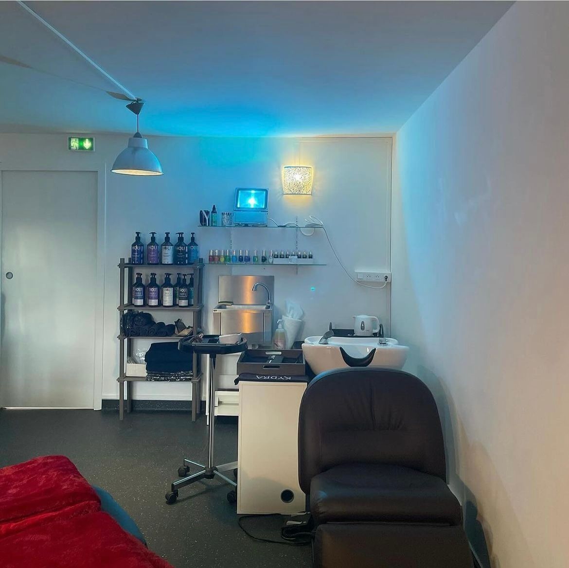 Bac à shampoings de la salle privée