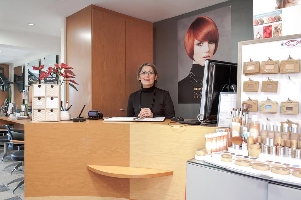 Accueil du salon de coiffure