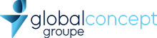 Un logo pour une entreprise appelée global concept groupe