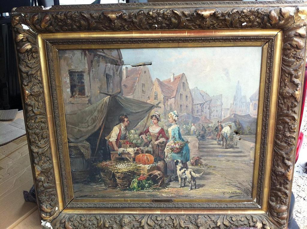 Scène de marché XVIIIe