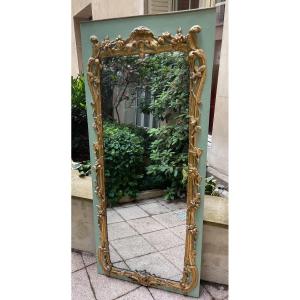 MIROIR DE BOISERIE LOUIS XV - 18ème