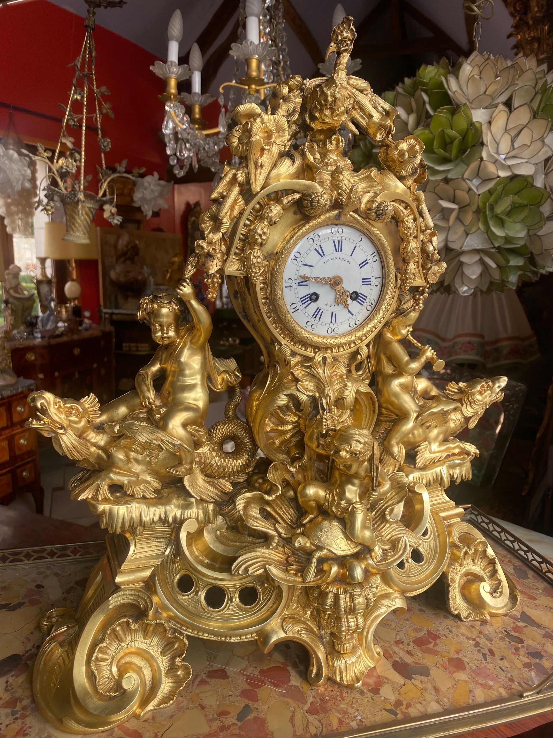 PENDULE NAPOLEON III DE STYLE LOUIS XV