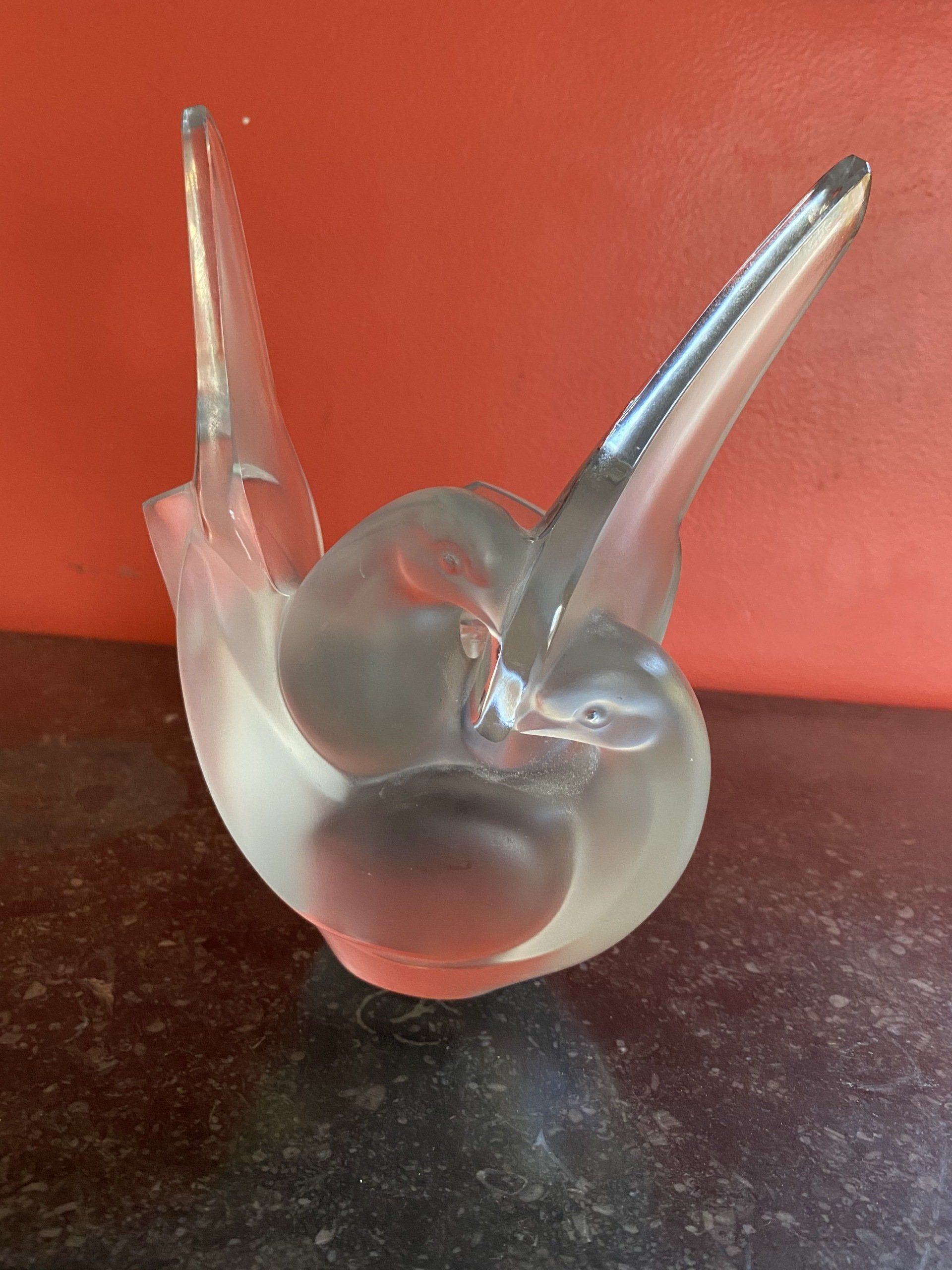 VASE PIQUE FLEURS LALIQUE FRANCE