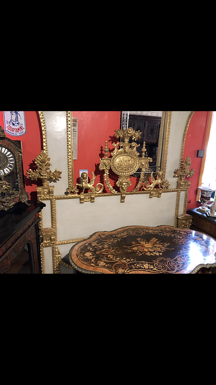 Lit en bois doré italien