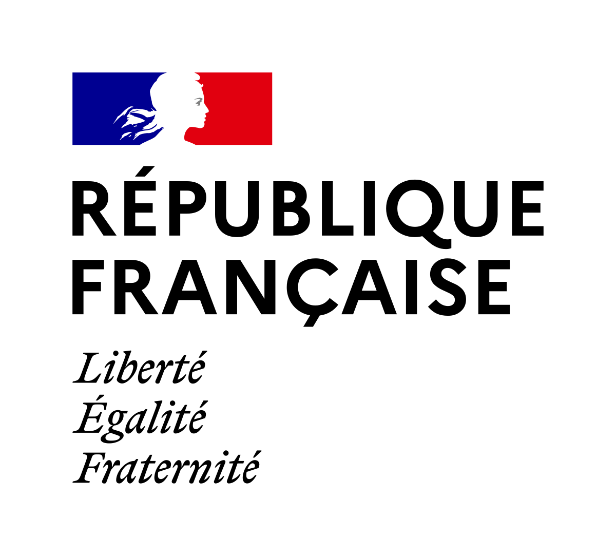Logo de la République française avec slogan